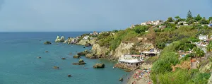 Forio Prints: View of coastline in Forio, Forio, Island of Ischia, Campania, Italy, Europe