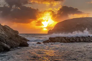 Sunset View Prints: View of coastline at sunset from Sant'Angelo