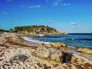 Cozumel Prints: View towards the Coconuts Bar, Cozumel Island, Quintana Roo State, Mexico