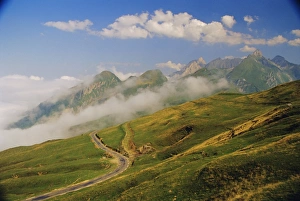 View from Col d Aubisque, Pyrenees-Atlantique, Pyrenees, Aquitaine, France, Europe