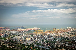 Downtown Prints: View over Colombo from the Lotus Tower, Colombo, Sri Lanka