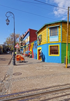 View of the colourful La Boca Neighbourhood, City of Buenos Aires, Buenos Aires Province