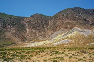 Crater Prints: View of colourful rock formations near the Stefanoskrater Crater