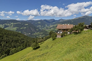 Trento Prints: View of countryside near Laion and surrounding mountains, Belluno Province, Trento