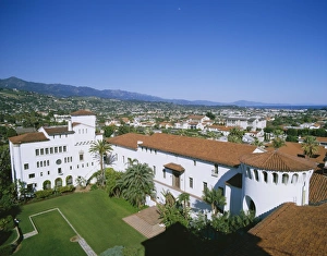 Santa Barbara Prints: View over Courthouse towards the ocean