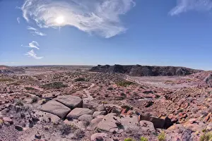 Backpacking Prints: View of Crystal Mesa west of Hamilili Point in Petrified Forest National Park