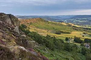 View from Curbar Edge looking towards Baslow Edge, Curbar Gap, Dark Peak