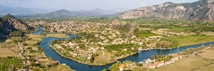 Asia Minor Prints: View over Dalyan River from the ancient ruins of Kaunos, Dalyan, Mugla Province, Anatolia