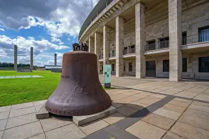 Stadium Prints: View of damaged Olympic Bell at 1936 Olympiastadion Berlin, Berlin, Germany, Europe