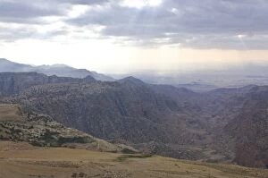 View over the Dana Nature Reserve, Jordan, Middle East