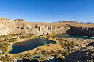 Shrub Prints: View over the deep blue lakes of the Band-E-Amir National Park, Afghanistan, Asia