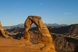 Sand Stone Prints: View of Delicate Arch, Arches National Park, Utah, United States of America, North America