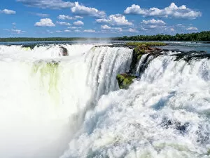 Flowing Water Gallery: A view of the Devil's Throat (Garganta del Diablo), Iguazu Falls, UNESCO World Heritage Site