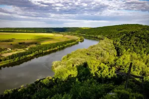 Ukraine Prints: View of the Dniestr River and Ukraine from Soroca, Moldova, Europe