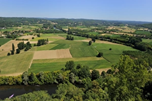 View of the Dordogne River, Bastide town of Domme, Les Plus Beaux Villages de France