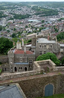 Visitor Attraction Prints: View from Dover Castle, Dover, Kent, England, United Kingdom, Europe