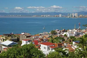 Townscape Prints: View of Downtown, Puerto Vallarta, Jalisco, Mexico, North America
