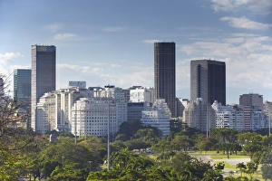 Stereotypically Brazilian Prints: View of downtown skyscrapers, Centro, Rio de Janeiro, Brazil, South America