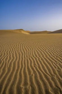 View of drifting sands and dunes at Maspalomas, Gran Canaria, Canary Islands, Spain, Atlantic, Europe