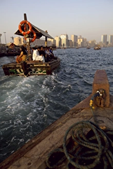 Ferries Prints: View of Dubai Creek, Dubai, United Arab Emirates, Middle East