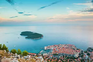 Dubrovnik Gallery: View over Dubrovnik, Lokum Island and Adriatic Sea, Dubrovnik, Dalmatian Coast, Croatia, Europe