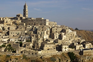 Basilicata Prints: View of the Duomo and the Sassi of Matera