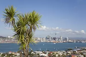 Images Dated 8th May 2007: View to eastern city skyline from Mount Victoria, Devonport across Waitemata Harbour