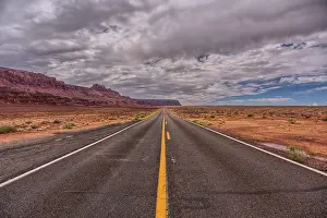 Dirt Prints: View of Echo Cliffs near Marble Canyon Arizona from US89A on a mostly cloudy day