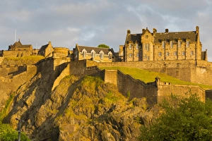 Lothian Prints: View of Edinburgh Castle from Princes Street, UNESCO World Heritage Site, Edinburgh