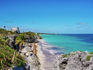 Quintana Prints: View towards El Castillo and Temple of the God of Wind