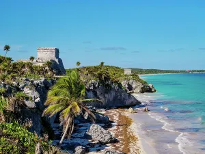 Azure Prints: View towards El Castillo and Temple of the God of Wind