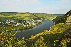 Moselle River Prints: View of Ellenz-Poltersdorf and Moselle River (Mosel)