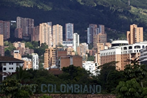 Apartments Prints: View over the exclusive area of Medellin, El Pobldo, Colombia, South America