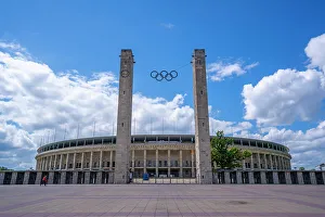 Stadium Prints: View of exterior of Olympiastadion Berlin