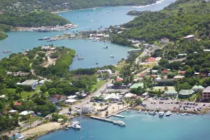 Antigua Prints: View of Falmouth Harbour, English Harbour and Nelsons Dockyard