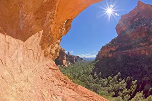 View of Fay Canyon in Sedona Arizona from the end of the trail