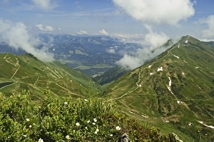 Kleines Walsertal Prints: View of Fellhorn from Kanzelwand, Kleines Walsertal, Austria, Europe