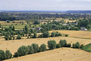 Ille Et Vilaine Prints: View across fields to Mont St. Michel, Mont-Dol, Ille-et-Vilaine, Brittany