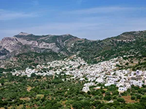 Residences Prints: View towards Filoti Village, Naxos Island, Cyclades, Greek Islands, Greece, Europe
