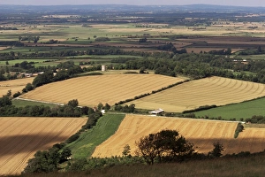 South Downs Prints: View over Firle, South Downs, Sussex, England, United Kingdom, Europe