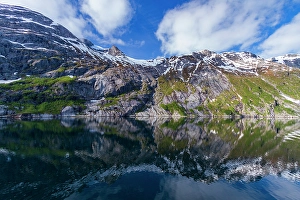 Azure Prints: View from the fjord Meljorden in Rodoy municipality, Nordland, Norway