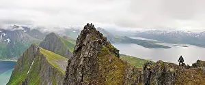Fjords Prints: View over the fjords Steinfjorden and Ersfjorden from Husfjellet mountain