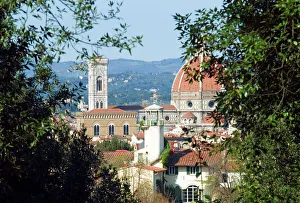 Roof Top Prints: View of Florence from Boboli Gardens, Florence, Tuscany, Italy, Europe