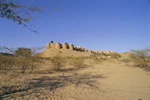 Jaisalmer Prints: View of the fortified old city of Jaisalmer in the Thar Desert