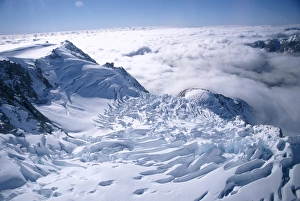 Westland Prints: View of the top of Fox Glacier