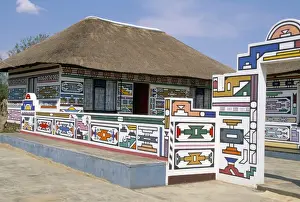 Single Storey Prints: View of Francina Ndimandes homestead (famous Ndbele artist)
