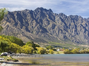 Otago Prints: View across Frankton Arm to the Remarkables, autumn, Queenstown, Queenstown-Lakes district