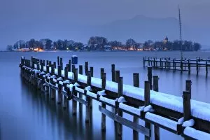 Images Dated 4th December 2010: View of Frauen Island from the shore of Lake Chiemsee, Bavaria, Germany, Europe