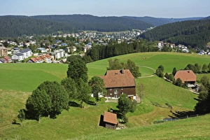 High Angles Prints: View of Furtwangen, Black Forest, Baden-Wurttemberg, Germany, Europe