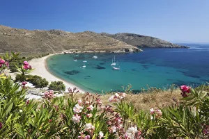 Serifos Prints: View over Ganema beach on islands south coast